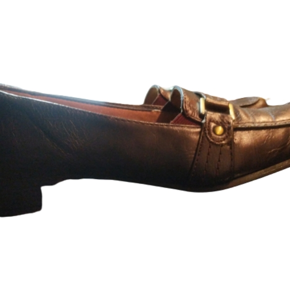 Loafers Life Stride Womens Size 8 10M Shoes Patent Brown Slip-on Shoe Monk Strap - Picture 4 of 16